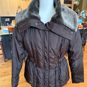 Style & Co. Women's Dark Brown Puffer Coat